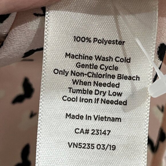 Talbots Blouse Womens 2XP Pink Floral Button Down Ruffle Trim Cottagecore Office - Picture 4 of 6